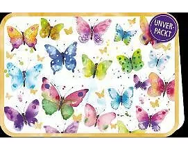 Doppelkarte. Simply Gold. Schmetterlinge / Blanko