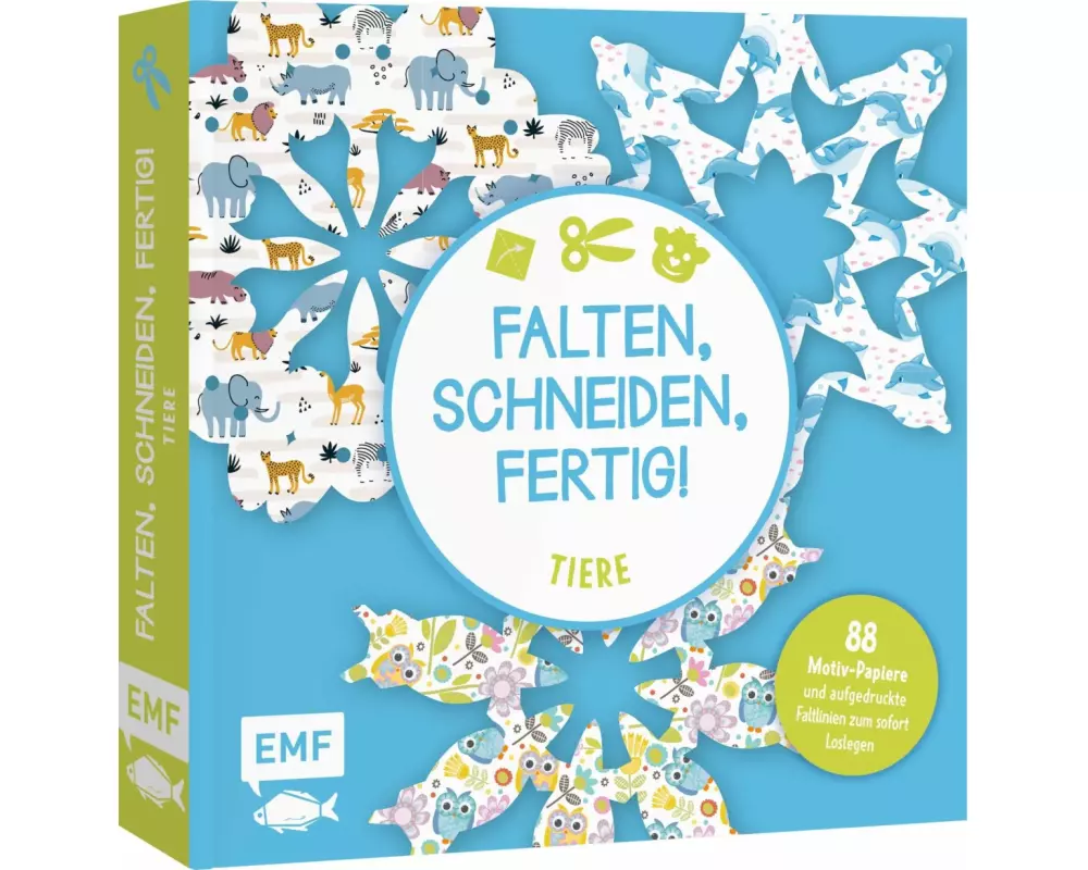 Bastelblock: Falten, Schneiden, fertig! - Tiere