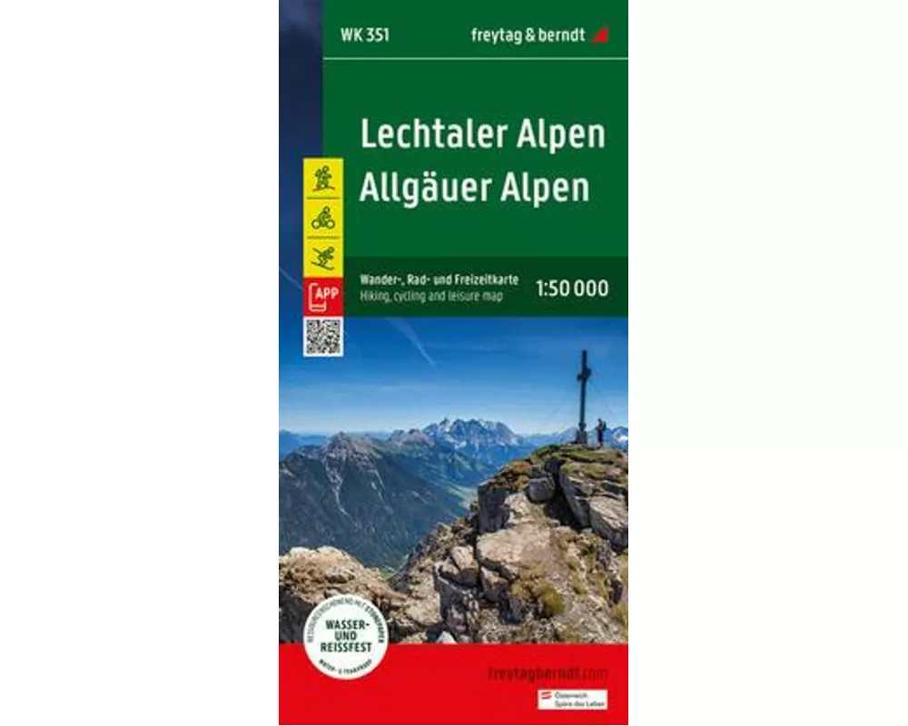 freytag & berndt Wanderkarte WK 351 Lechtaler Alpen - Allgäuer Alpen 1:50.000