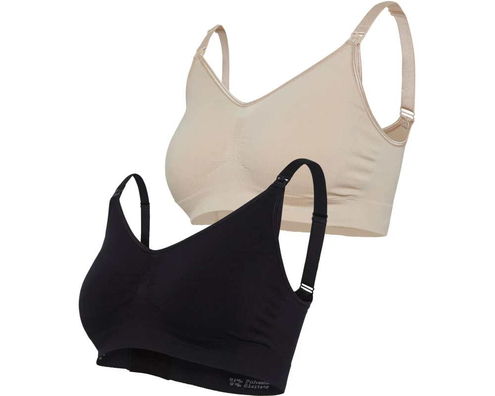 Carriwell Still-BH Seamless Original 2er Beige Schwarz M