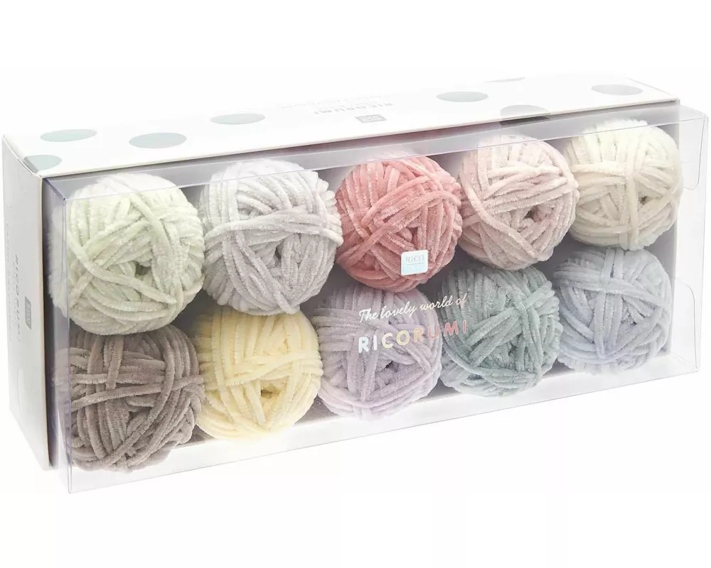 Ricorumi Set 10er "Nilli Nilli pastel", Farben: 002, 005, 007, 025, 018, 014, 016, 011, 003, 022