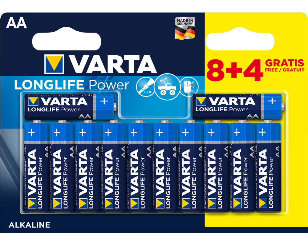 VARTA Batterie Longlife Power 4906121472 AA/LR06, 12 Stück