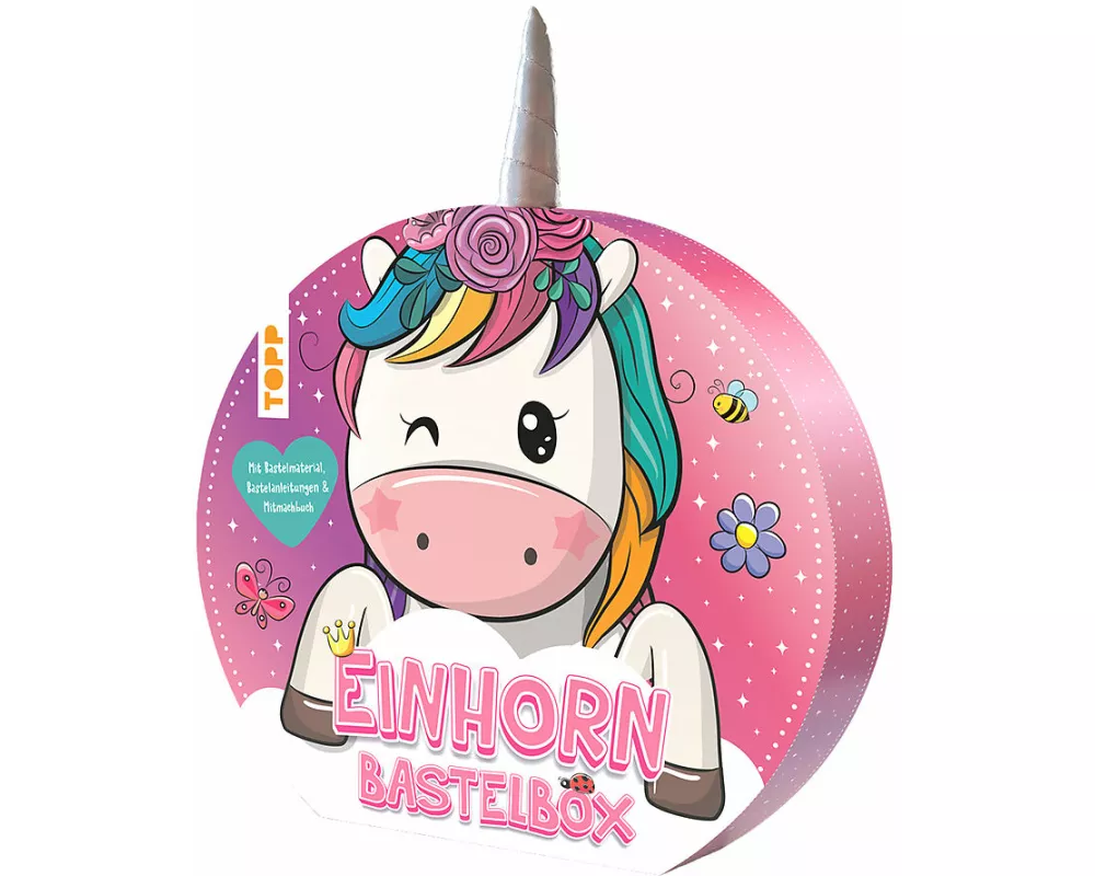 Einhorn-Bastelbox. Mit Anleitungen, Bastelmaterial und Mitmachbuch