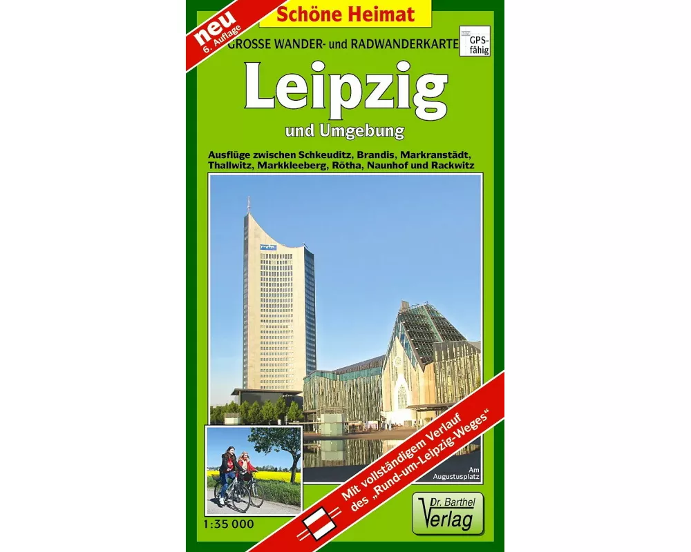 Wander- und Radwanderkarte Leipzig und Umgebung