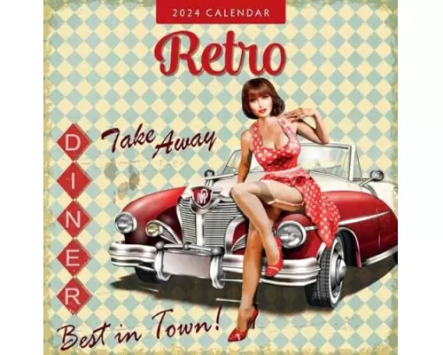 Retro 2024 Square Wall Calendar