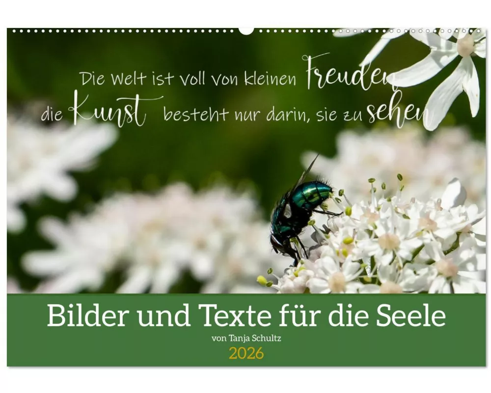 Bilder und Texte für die Seele (Wandkalender 2026 DIN A2 quer), CALVENDO Monatskalender