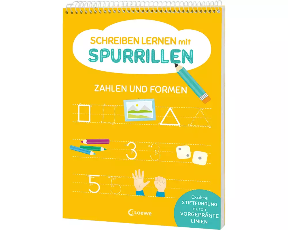 Schreiben lernen mit Spurrillen - Zahlen und Formen