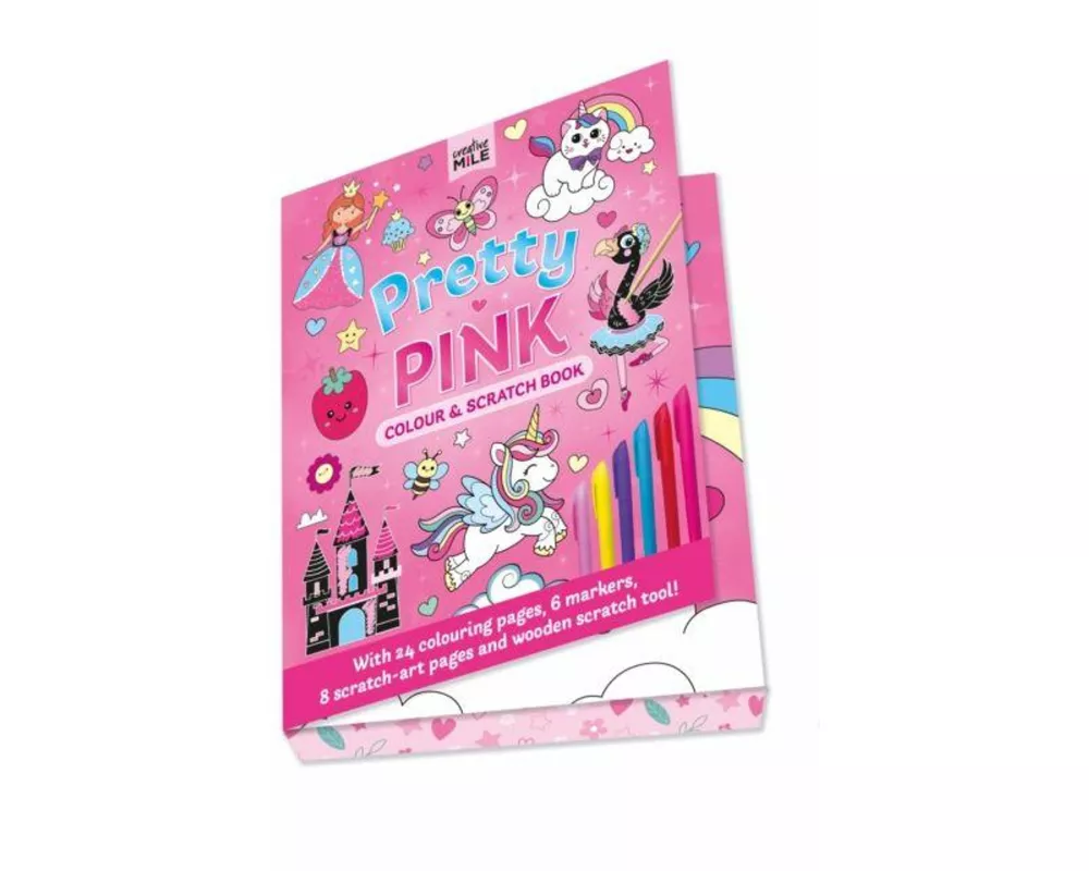 Pretty in Pink Colour and Scratch Book