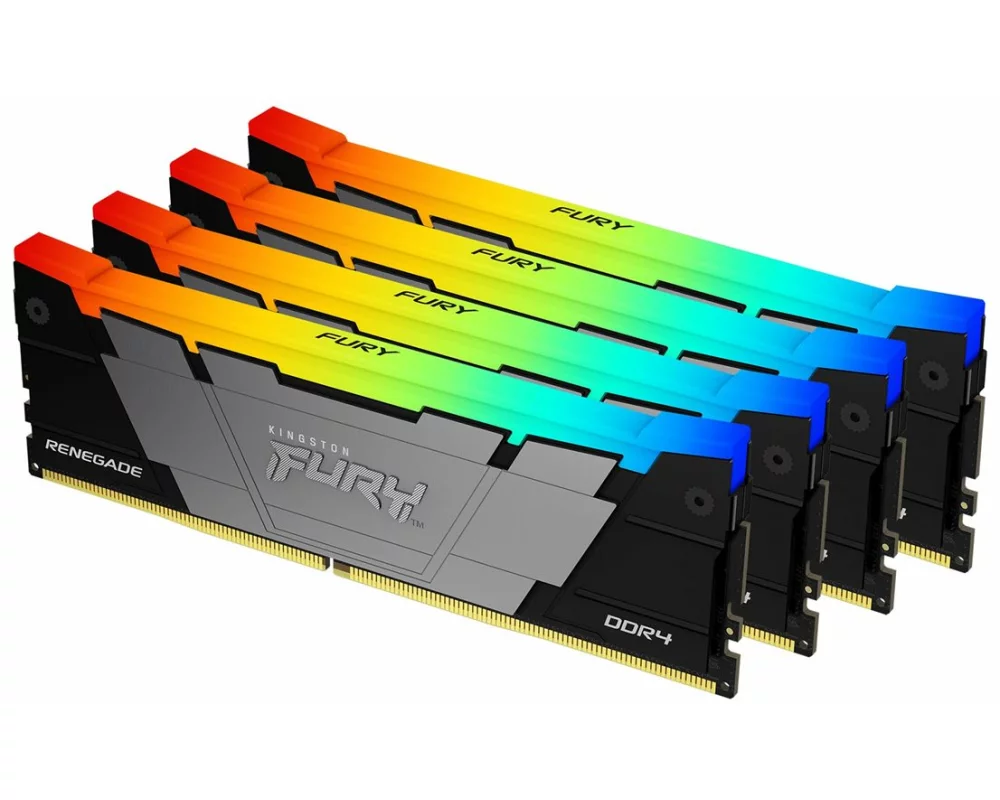 Kingston 128GB,3200MT/s, DDR4, CL16,DIMM, Kit, of4,FURYRenegade,RGB
