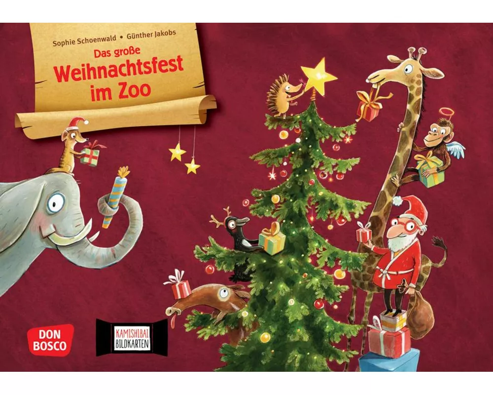 Das große Weihnachtsfest im Zoo. Kamishibai Bildkartenset