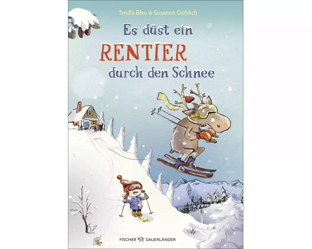 Es düst ein Rentier durch den Schnee
