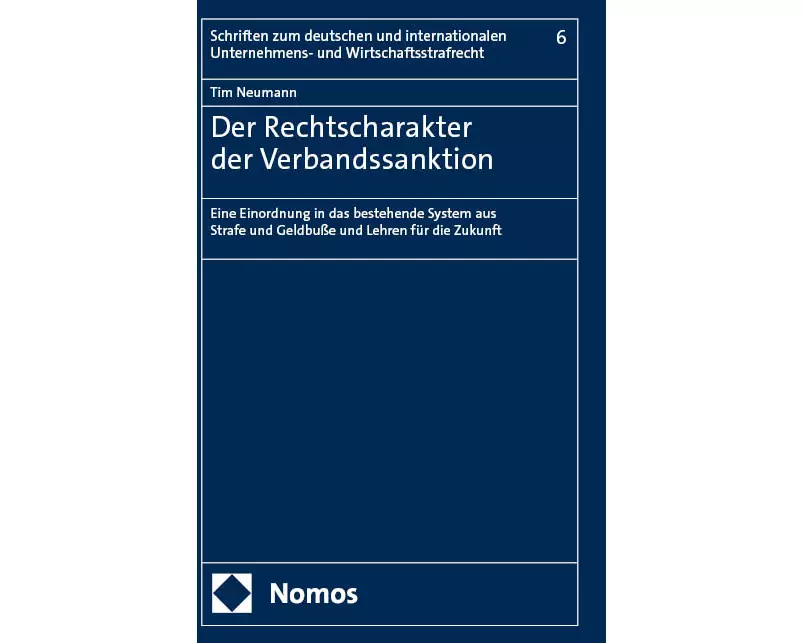 Der Rechtscharakter der Verbandssanktion