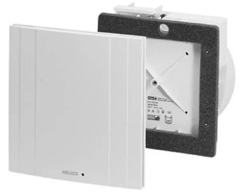 Helios Ventilatoreinsatz mit Fassade und Nachlauf VEZ60, Weiss