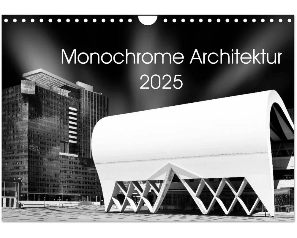 Monochrome Architektur (Wandkalender 2025 DIN A4 quer), CALVENDO Monatskalender