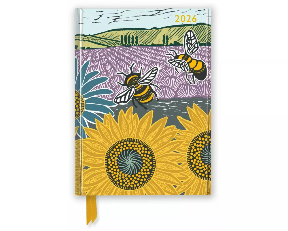 Kate Heiss: Sunflower Fields 2026 Luxury Diary Planner - Page to View with Notes