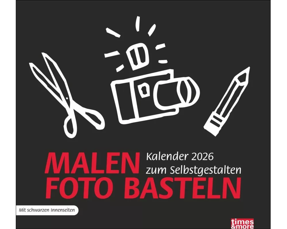 times&more Bastelkalender schwarz 2026