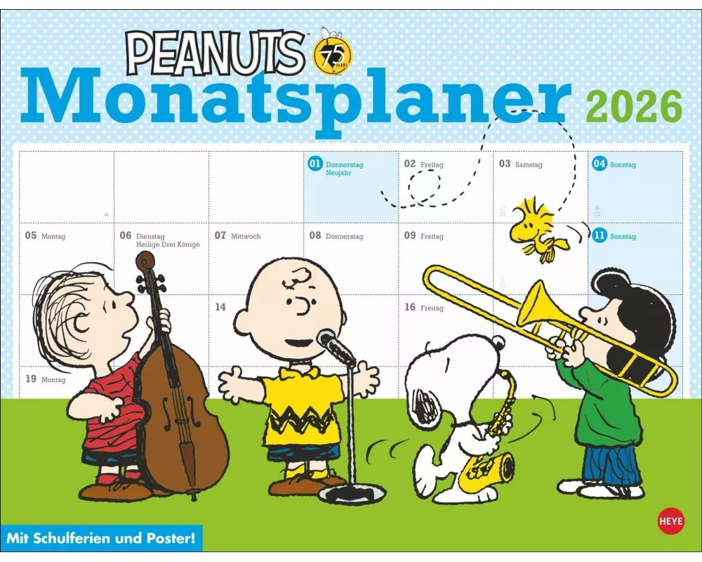 Peanuts Monatsplaner 2026