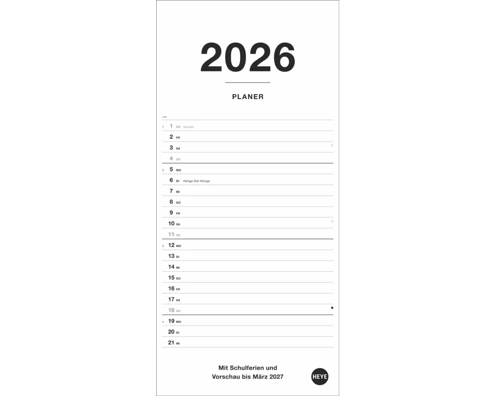 Black&White Planer 2026