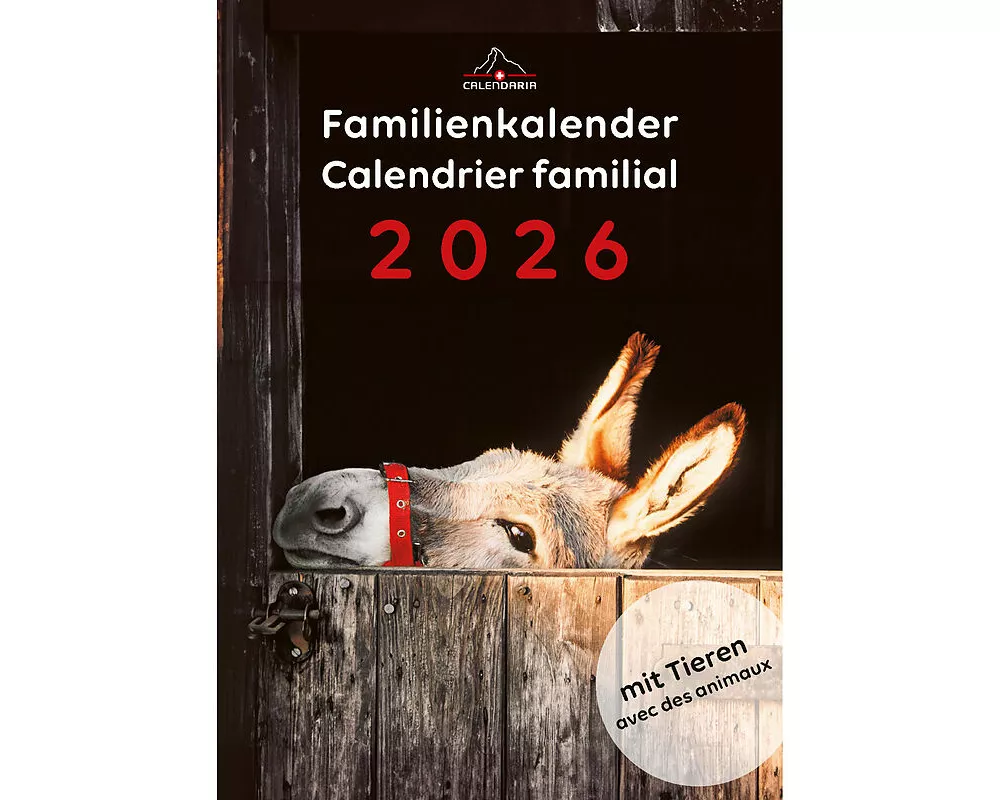 Familienkalender mit Tieren 2026