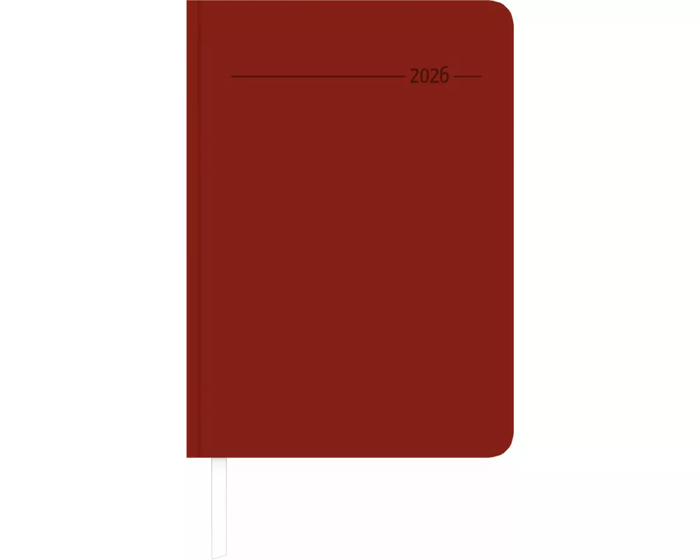 Zettler Wochenplaner Tucson rot A5 128 Seiten 2026 – Wochenkalender 15 × 21 cm, 1 Woche/2 Seiten, Tucson-Einband, Zeiteinteilung 7–22 Uhr, Monats- & J