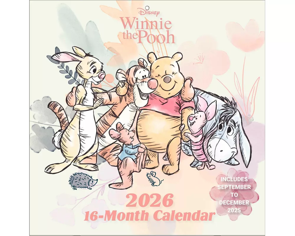 Pyramid - WINNIE THE POOH 2026 – Broschürenkalender 30×30 cm mit Puuh, Tigger, Ferkel & I-Aah – Disney-Kalender für Kinder & Familien