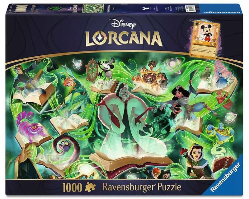 Erwachsenenpuzzle 1000 Teile - Disney Lorcana - Glimmers of the Realm: Emerald