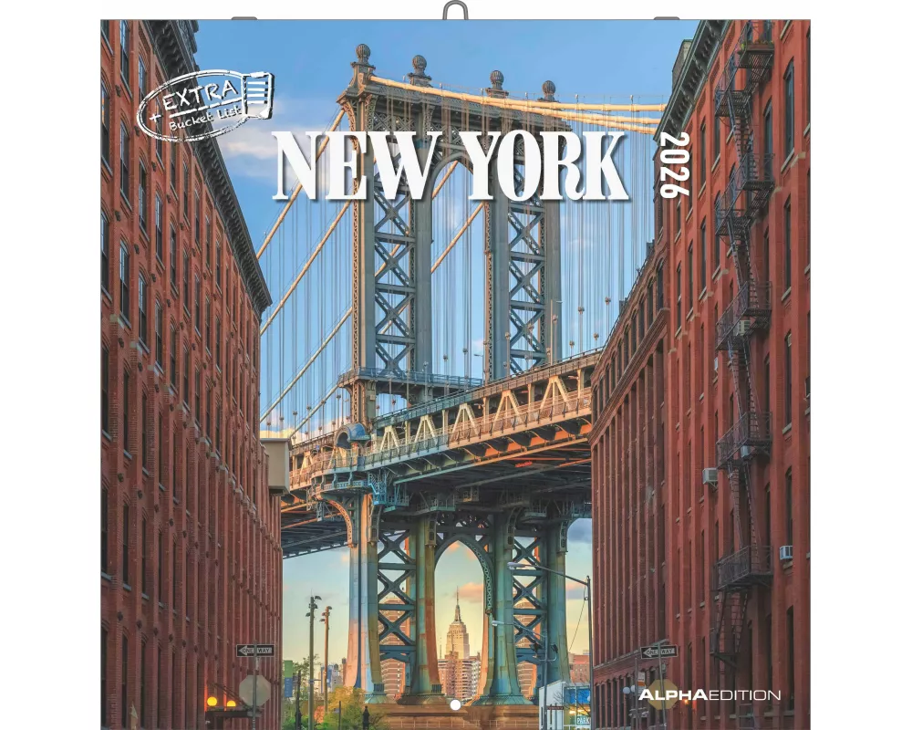 Alpha Edition - New York 2026 – Broschürenkalender 30x30 cm – Wandkalender – Für USA- und Städtefans – 12 New-York-Aufnahmen – Mit Platz für Notizen,