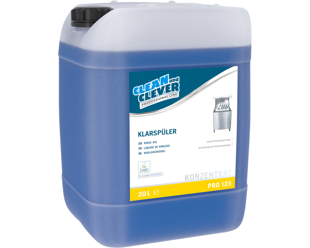 CLEAN AND CLEVER Klarspüler sauer 20lt 37648 PRO123 Konzentrat