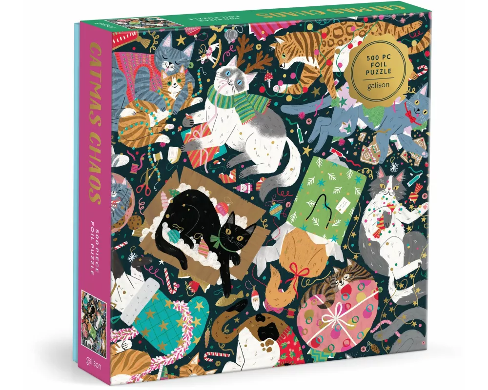 Catmas Chaos 500 Piece Foil Puzzle