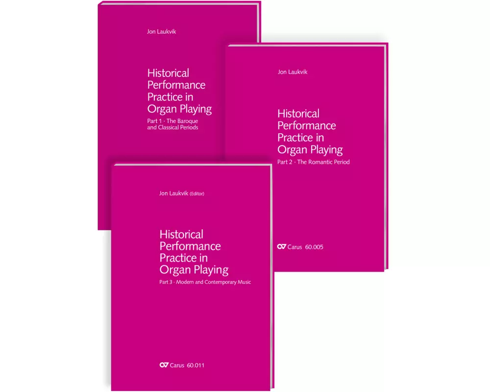 Historical Performance Practice in Organ Playing. Vol. 1-3 + sheet music volume