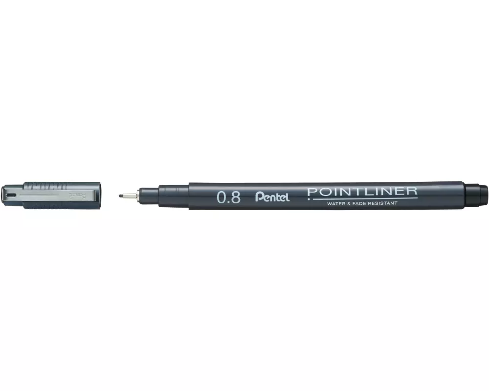 pentel Fineliner Pigment POINTLINER 0.8 mm, Schwarz
