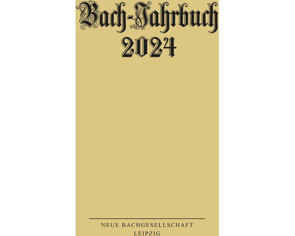 Bach-Jahrbuch 2024