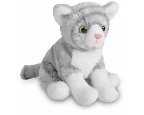 Plüsch Mini Katze grau Pocketkins 13 cm