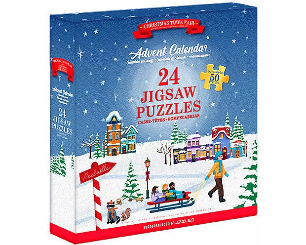 Puzzle Adventskalender Book Style - Christmas TownFair