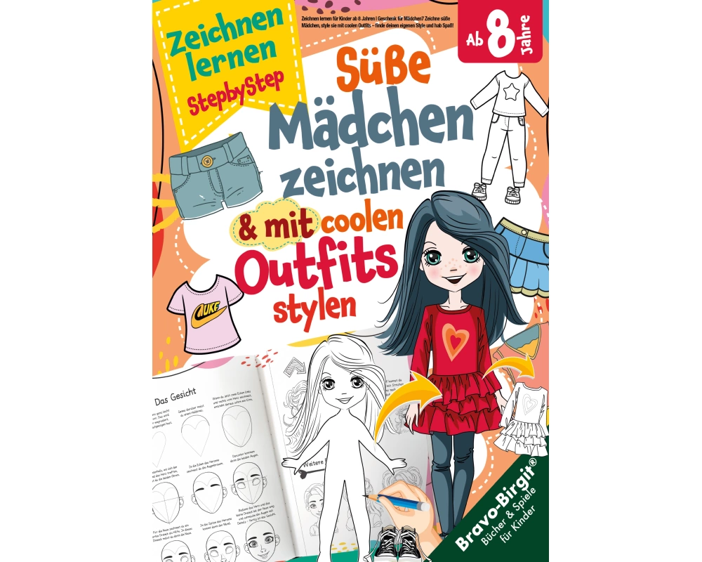 Zeichnen lernen für Kinder ab 8 Jahren - Cooles Geschenk für Mädchen