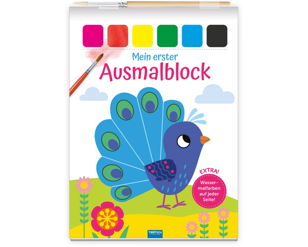 Trötsch Malbuch Mein erster Ausmalblock Pfau