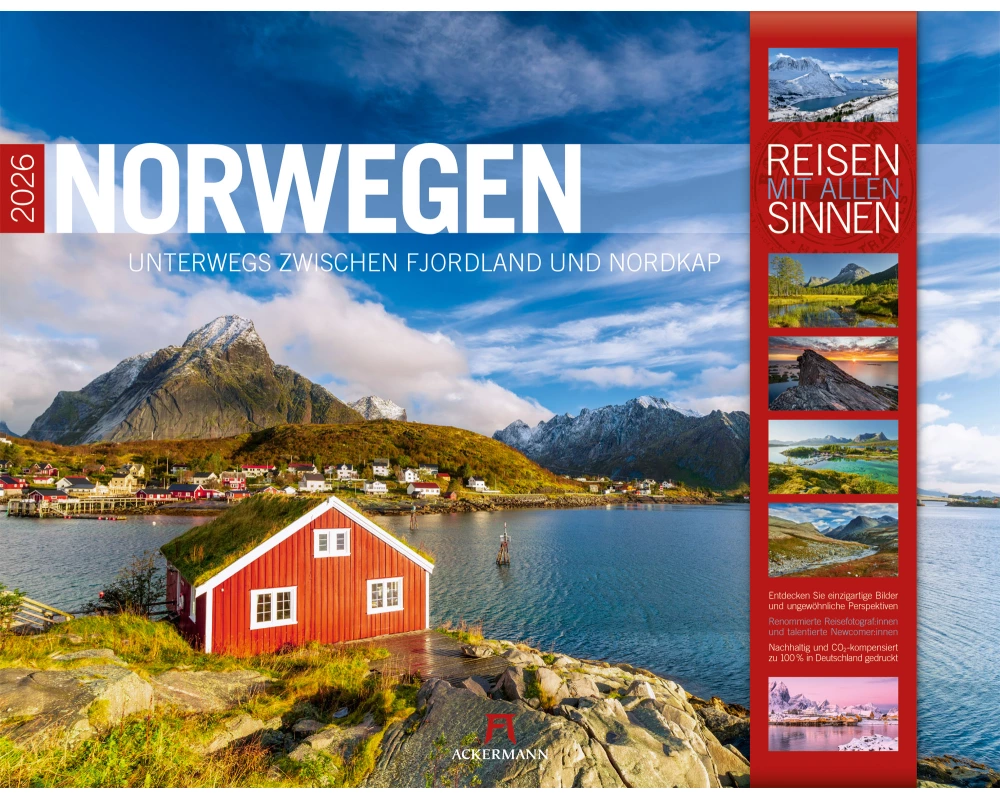 Norwegen Kalender 2026 | Unterwegs zwischen Fjordland und Nordkap