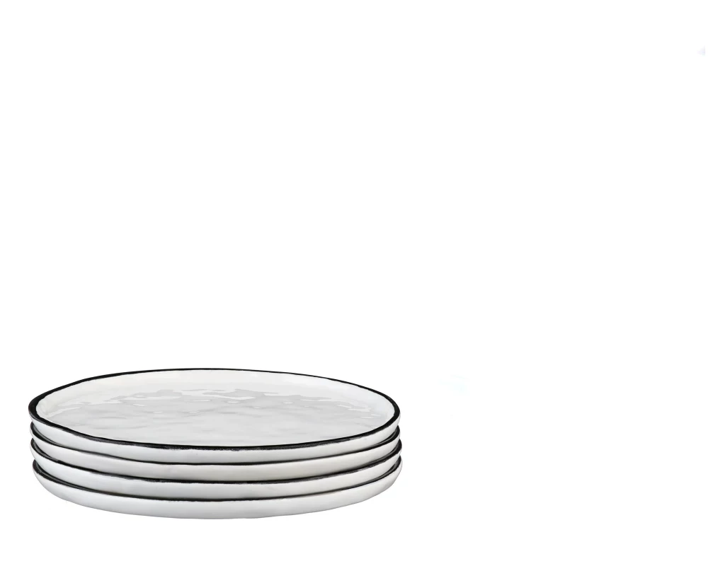 Björn Teller-Set Pure Ø 16.5 cm, 4 Stück, Schneeweiss