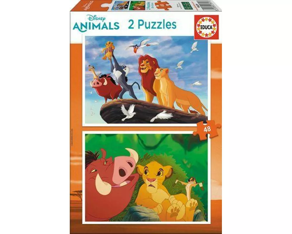 Educa - Disney - Der König der Löwen - Puzzle 2x48 Teile