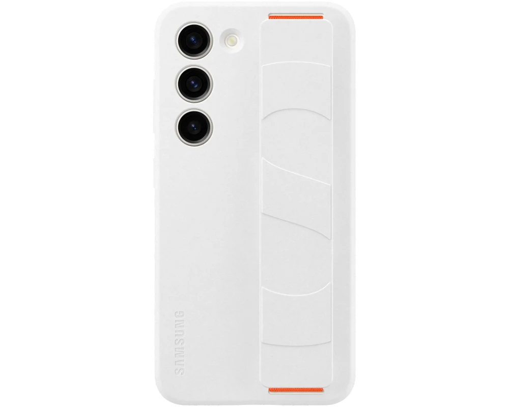 Samsung Back Cover Silicone Grip Galaxy S23 Weiss