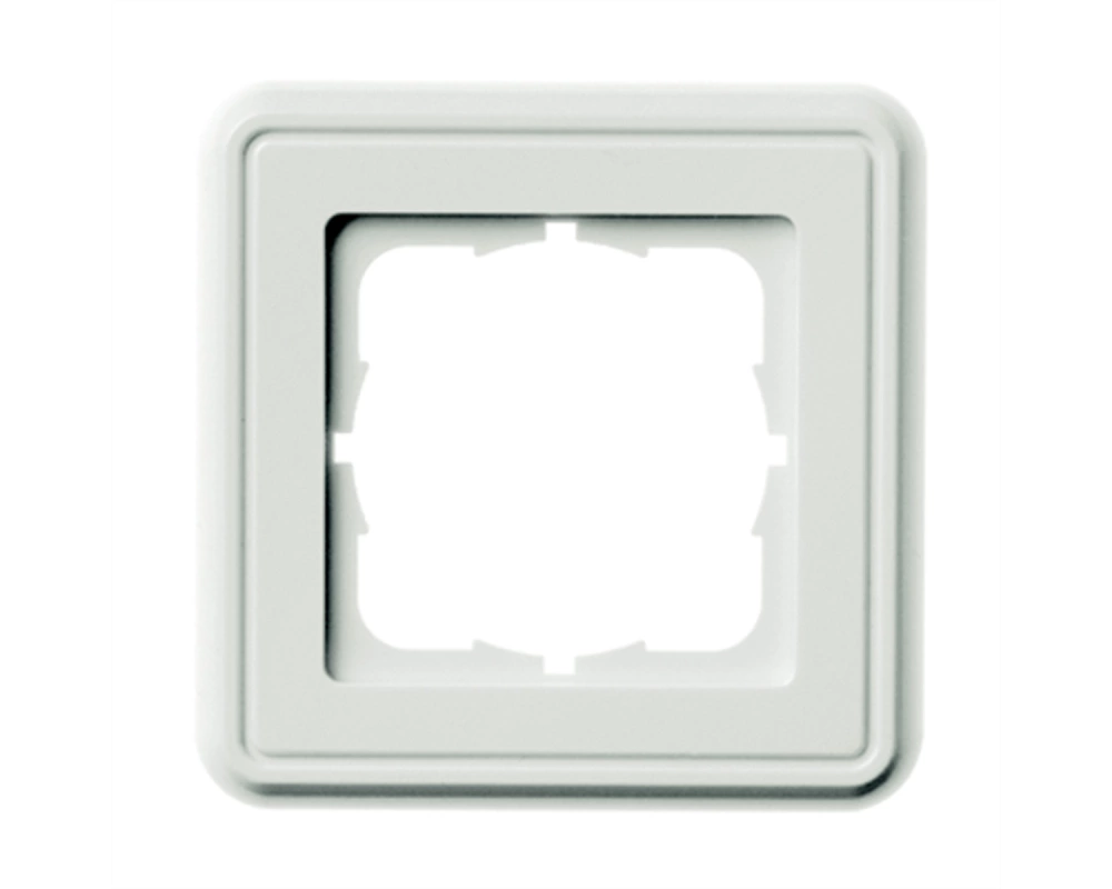TELEGÄRTNER Abdeckrahmen 80 x 80 mm, 1-fach, alpinweiss