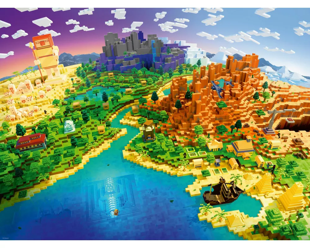 Erwachsenenpuzzle 1500 Teile - World of Minecraft
