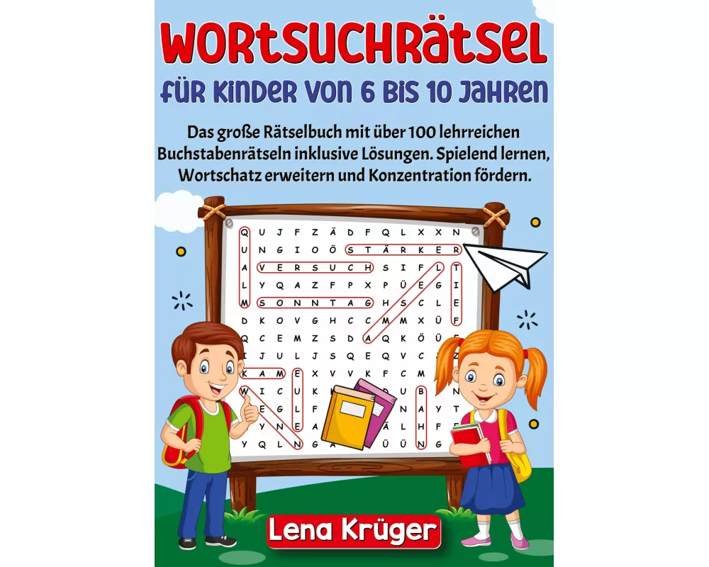 Wortsuchrätsel für Kinder von 6 bis 10 Jahren