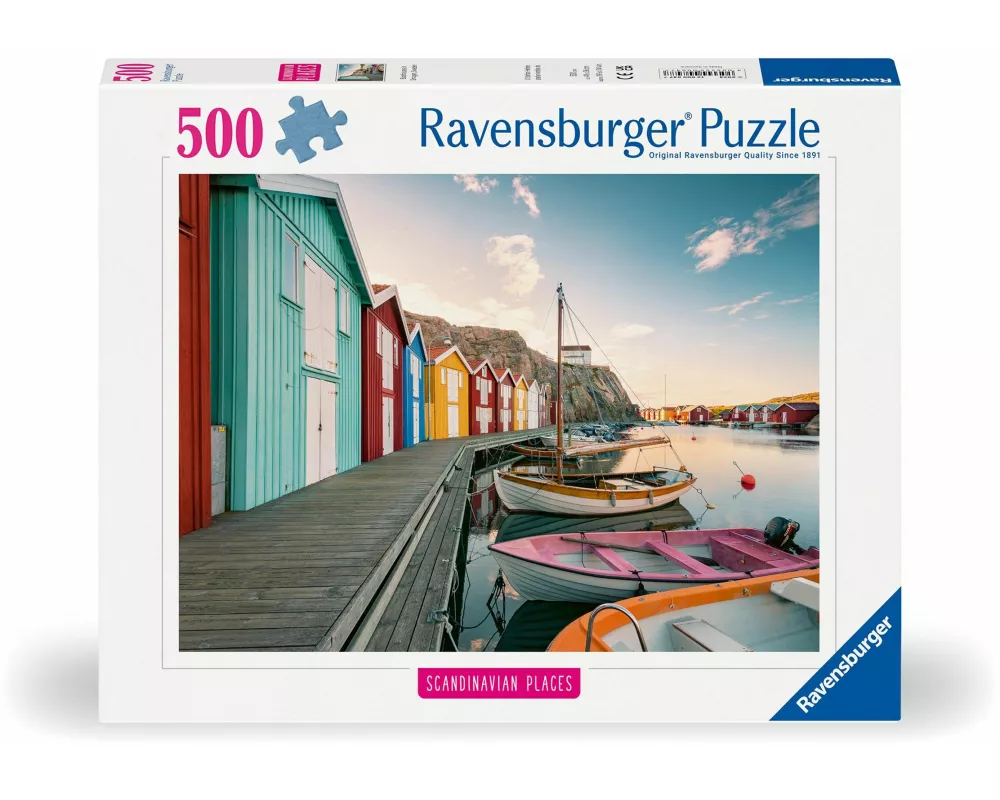 Erwachsenenpuzzle 500 Teile - Bootshaus in Smögen, Schweden