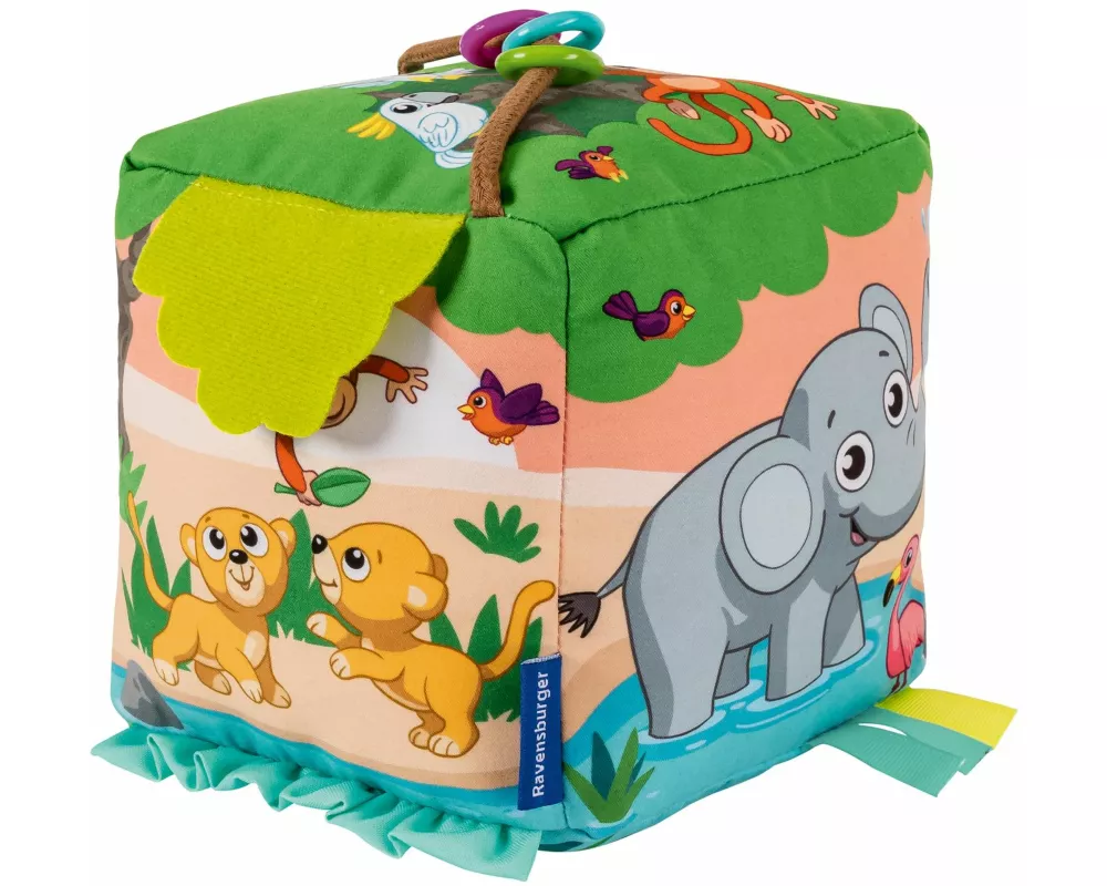 Play+ Motorik-Musik-Spiel-Würfel: Wilde Tiere - ab 6 Monate