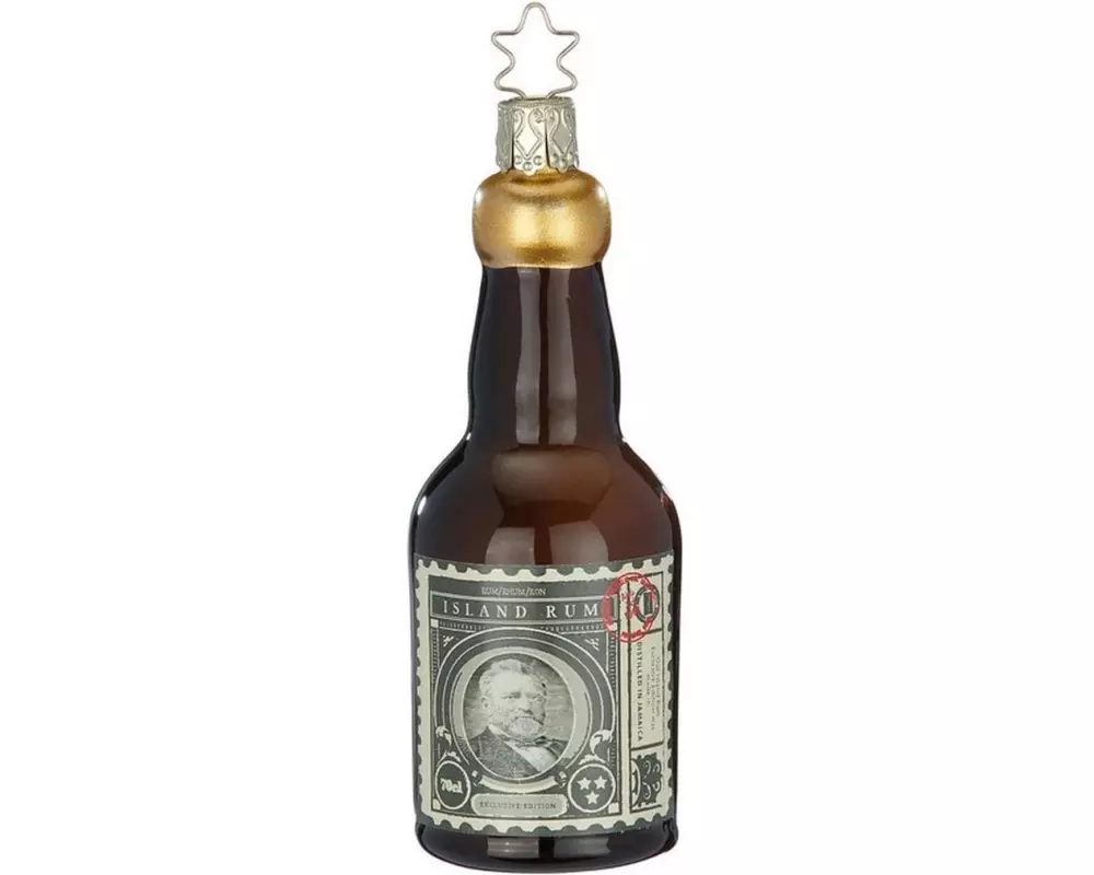 Inge Glas Manufaktur Weihnachtsschmuck Eierlikör 14 cm, Braun