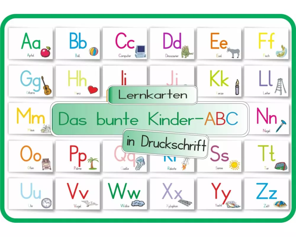Das bunte Kinder-ABC in Druckschrift