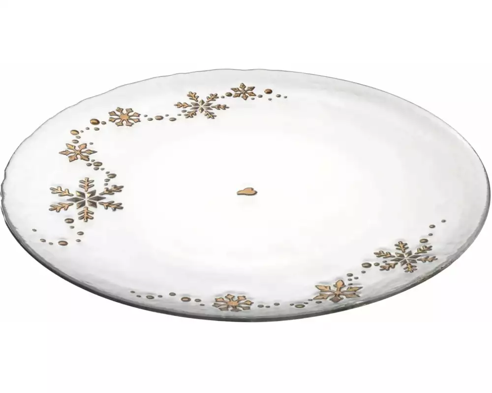 Leonardo Teller Autentico Ø 32 cm, 1 Stück, Transparent/Gold