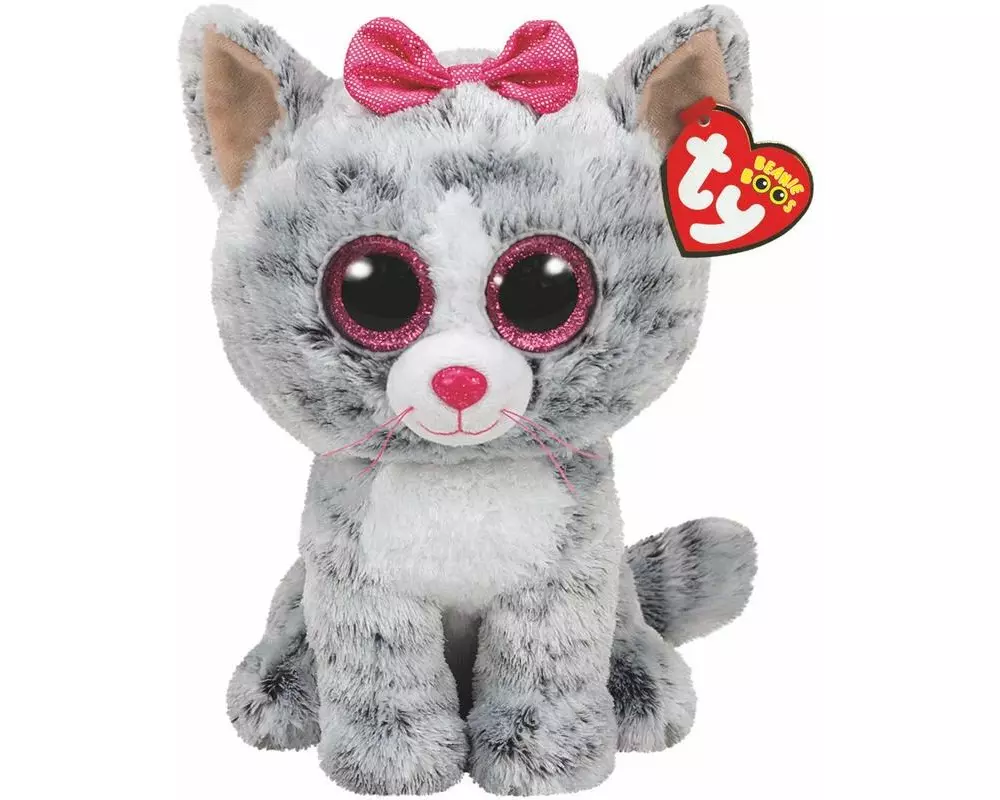 Ty Plüsch Kiki 15 cm, Grau, Weiss