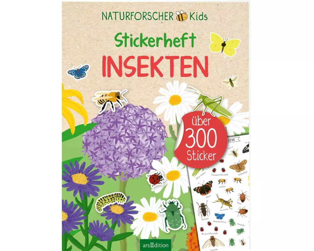 Naturforscher-Kids – Stickerheft Insekten